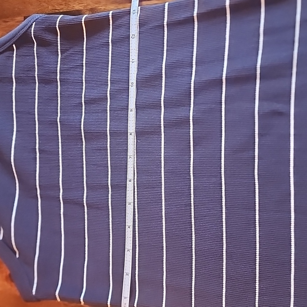 Universal Thread Blue And White Stripe Ribbed Tank Maxi Dress Large - Picture 5 of 7
